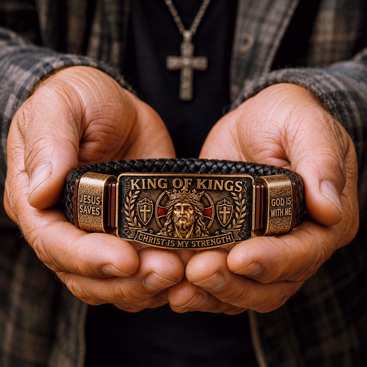 King of Kings Adjustable Christian Faith Bracelet