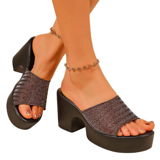 Women's Woven Platform Slide Sandals