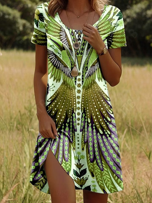 Women's Multicolour Statement Print Dress