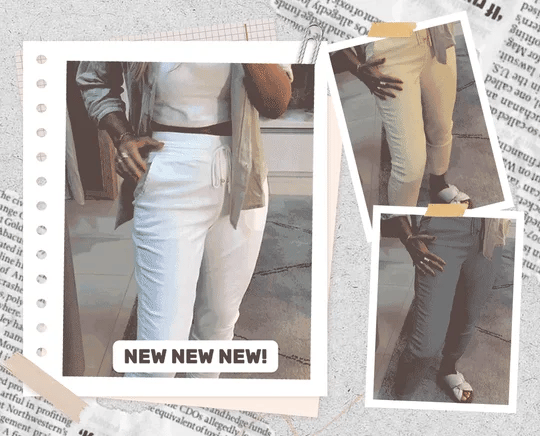 Women’s Elasticated Waist Cotton Pencil Trousers