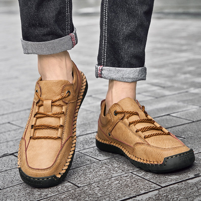 Men’s Handcrafted Leather-Look Comfort Shoes