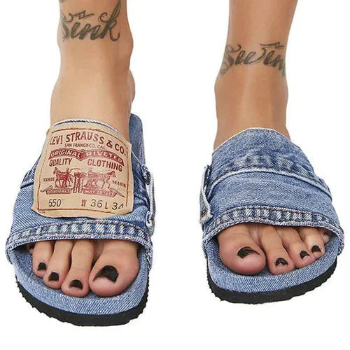 Women's Denim Slides
