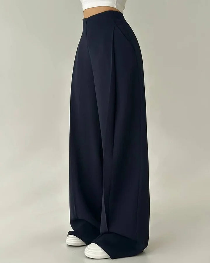 Women’s High-Waist Flowing Wide-Leg Trousers