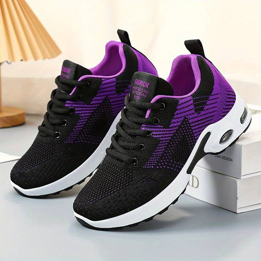 Women’s Colourblock Air-Cushion Lace-Up Trainers