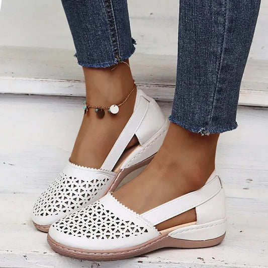 Women’s Breathable Cut-Out Support Slip-On Flats