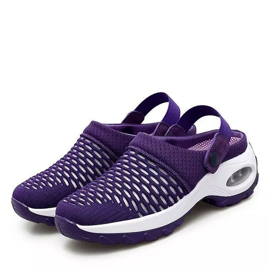 Breathable Mesh Slip On Walking Sandals with Cushion Sole
