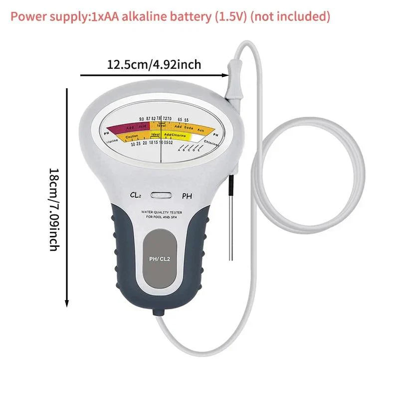 Electronic Pool pH and Chlorine Tester