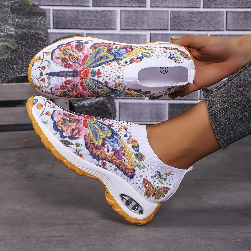 Women's Slip-On Sneakers - Breathable, EVA Sole, All-Season
