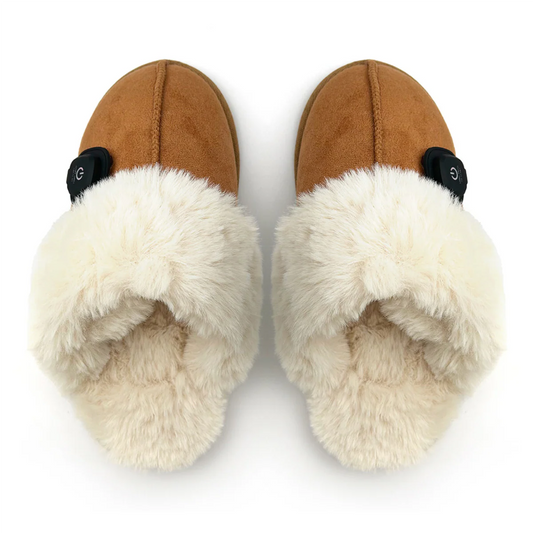Plush Sheepskin-Lined Non-Slip Indoor–Outdoor Slippers