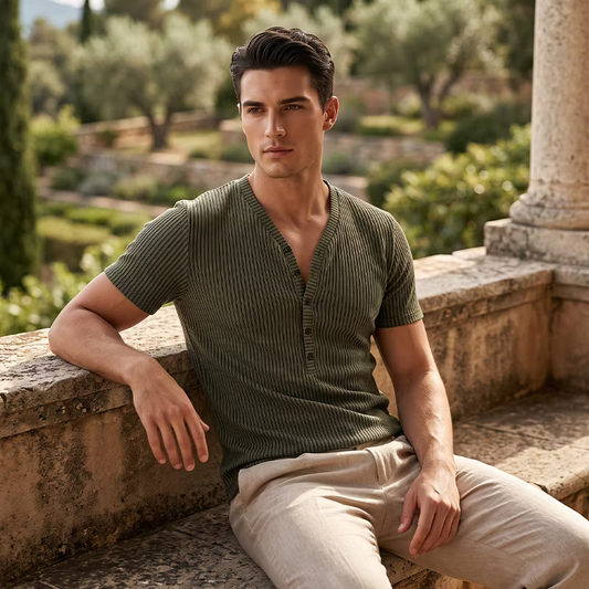 Men’s Short-Sleeve Henley T-Shirt