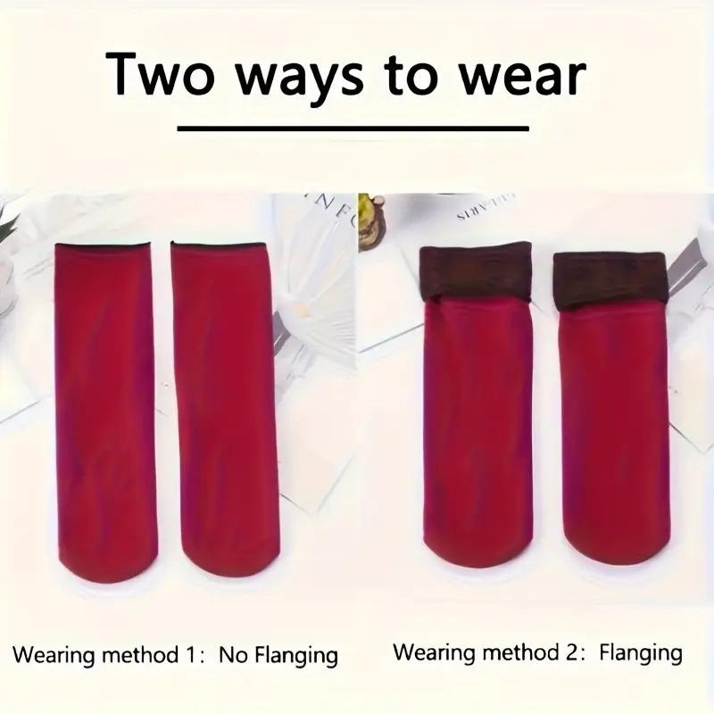 Women’s Fleece Lined Thermal Slipper Socks for Winter Warmth