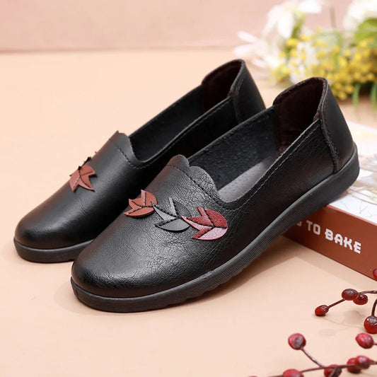 Women's Casual Leather Slip-On Loafers