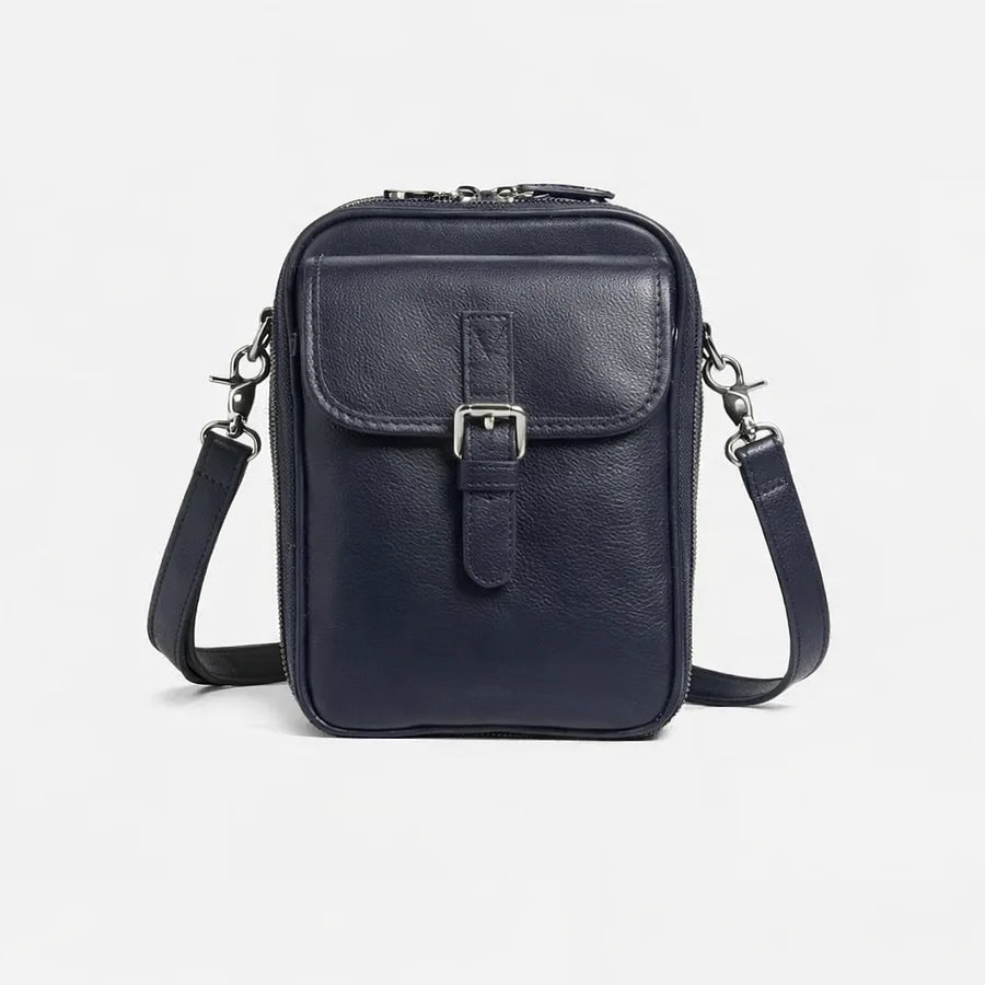 Women’s Compact Leather-Look Crossbody Handbag
