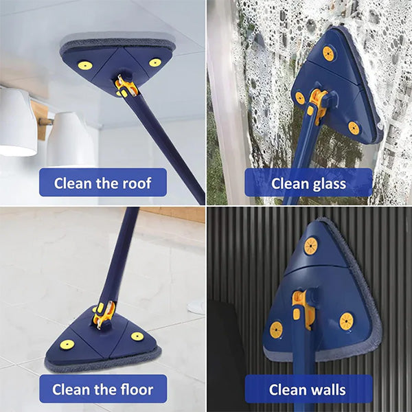 Triangle Spin Mop with Built In Squeeze and 360° Head