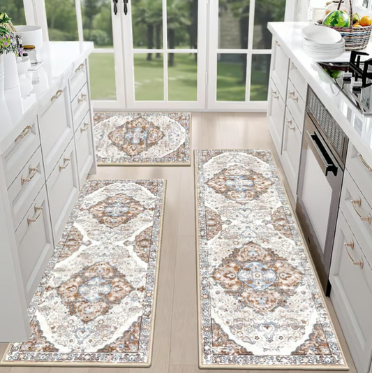 Boho Washable Kitchen Rugs Sets of 3 - Kitchen Rugs
