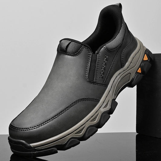 Men’s Premium Supportive Leather-Look Loafers
