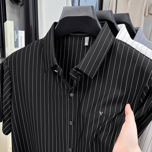 Men's Fine Stripe Short Sleeve Shirt