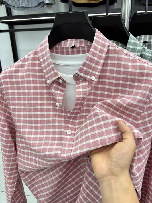 Men’s Portofino Pastel Grid Shirt