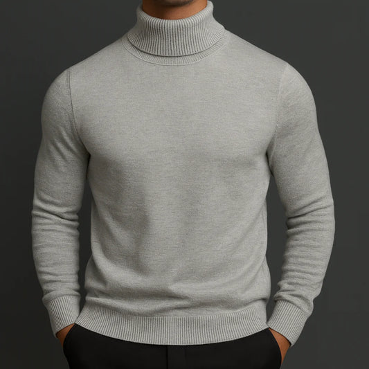 Men's Ribbed Merino Turtleneck Jumper