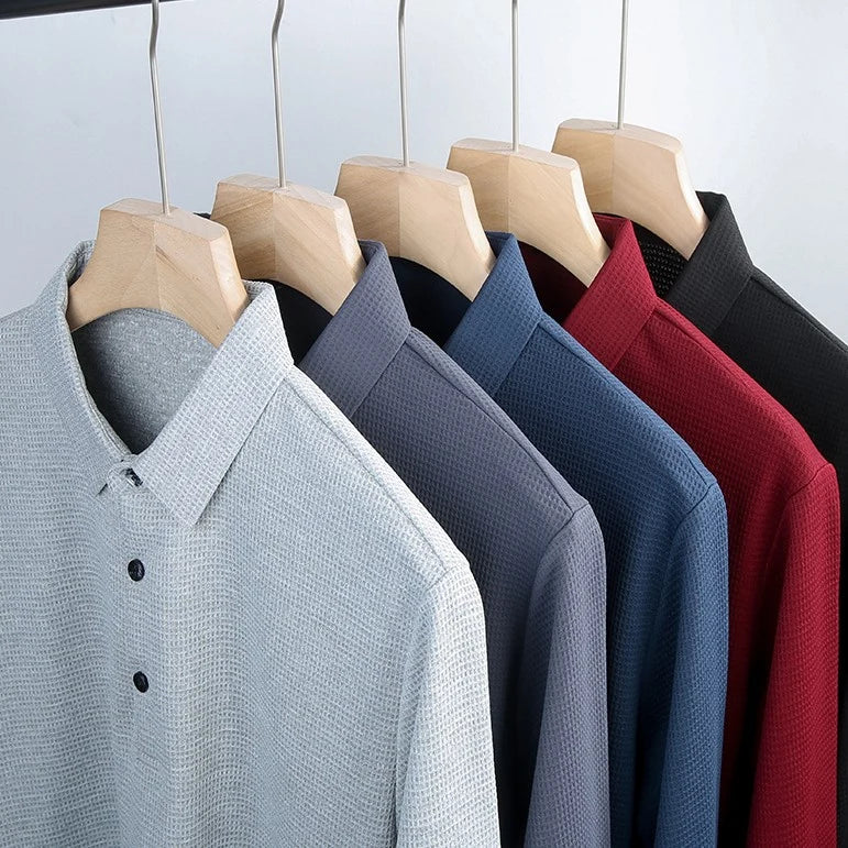 Men's Refined Long Sleeve Polo Shirt