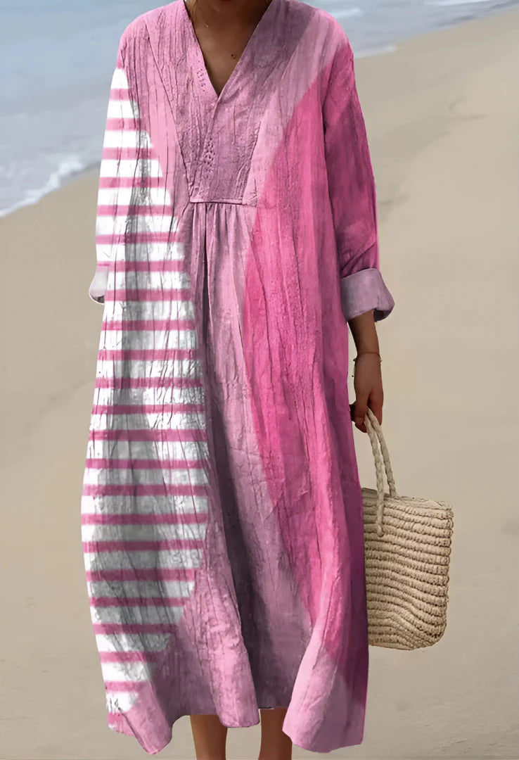 Women’s Printed V-Neck Dress