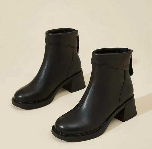 New Autumn & Winter Leather-Look Ankle Boots