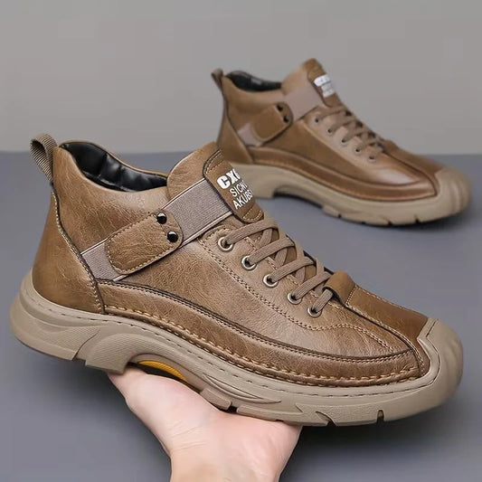 Men’s Support Leather-Look Comfort Boots