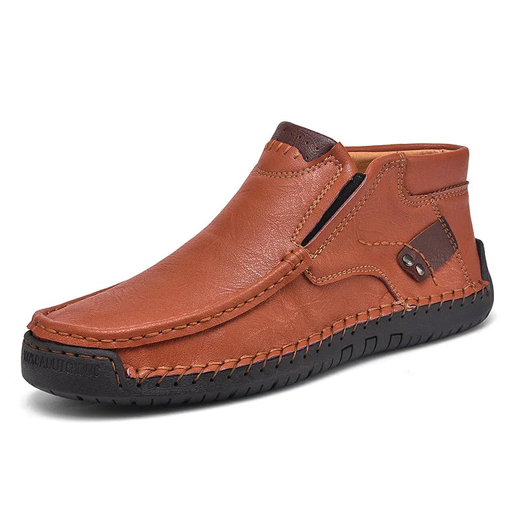 Men's Casual Non-Slip Leather-Look Slip-On Loafers