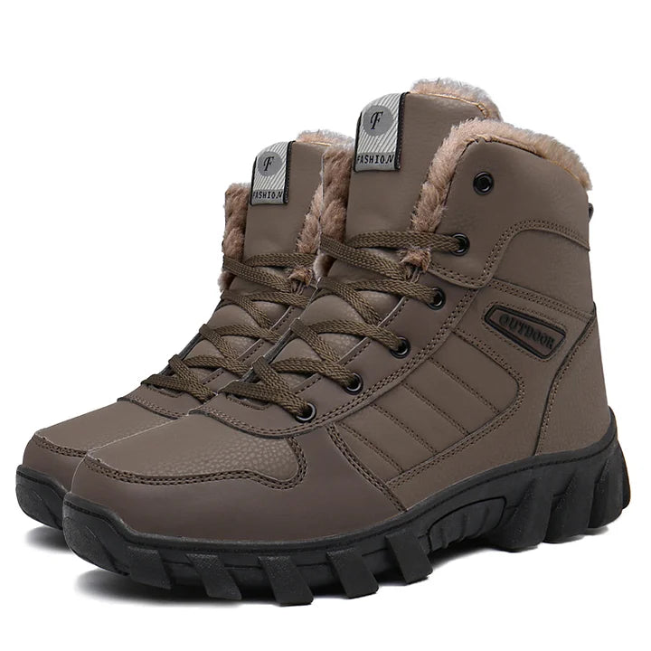 Men's Water-Resistant Anti-Slip Durable Leather-Look Boots