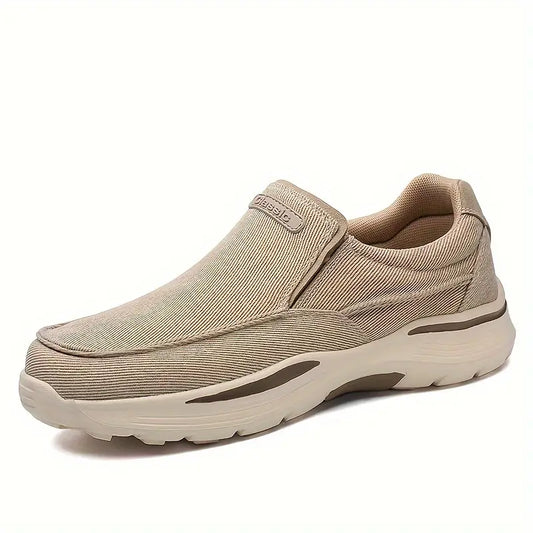 Solid Color Slip-On Loafers for Plus Size Men