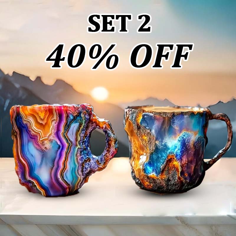 Geode-Style Crystal Effect Coffee Mug