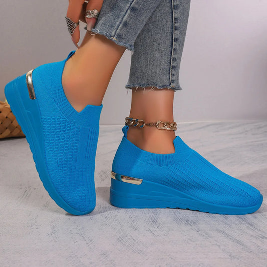 Women’s Breathable Comfort Slip-On Knit Trainers