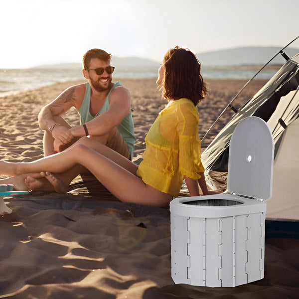 Foldable Portable Travel Toilet with Odour Neutraliser Kit