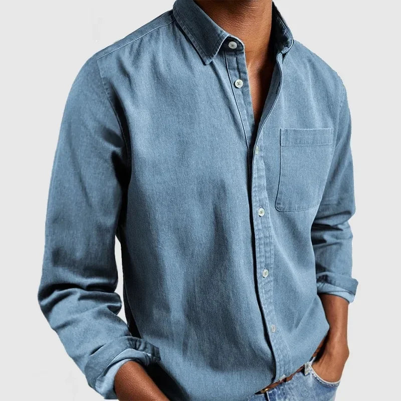 Men’s Premium Linen-Blend Button-Up Shirt