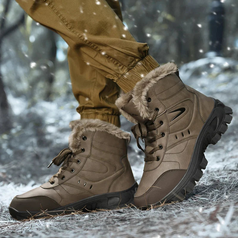 Men’s Waterproof Insulated Grip-Sole Winter Boots
