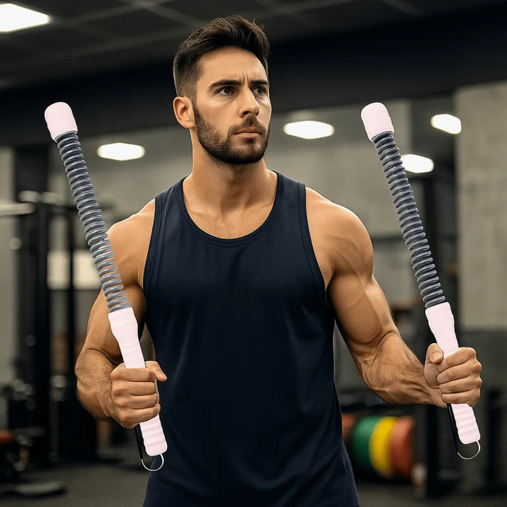 Adjustable Spring Body Workout Fitness Bar Trainer (1+1 Free)