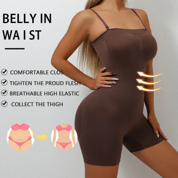 Women’s Sculpting Seamless Bodysuit with Adjustable Straps