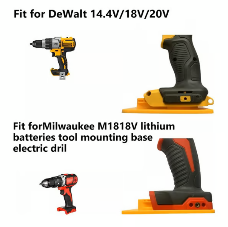 5-Pack Power Tool Battery Mounting Brackets for 12V–20V Systems