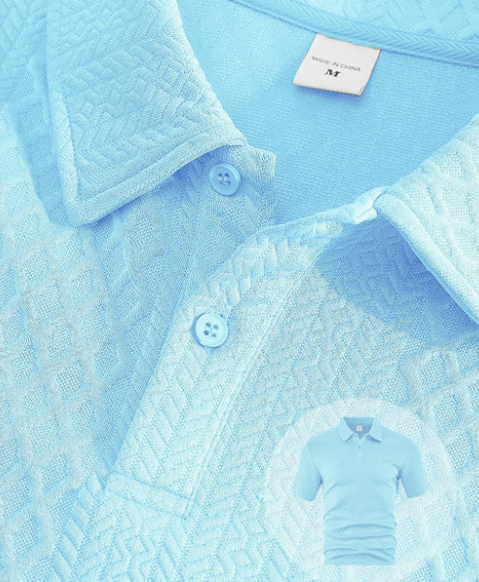 Men’s Diamond Pattern Short Sleeve Shirt & Drawstring Shorts Set