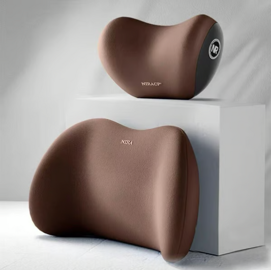 Car Memory Foam Headrest & Lumbar Support Cushion Set