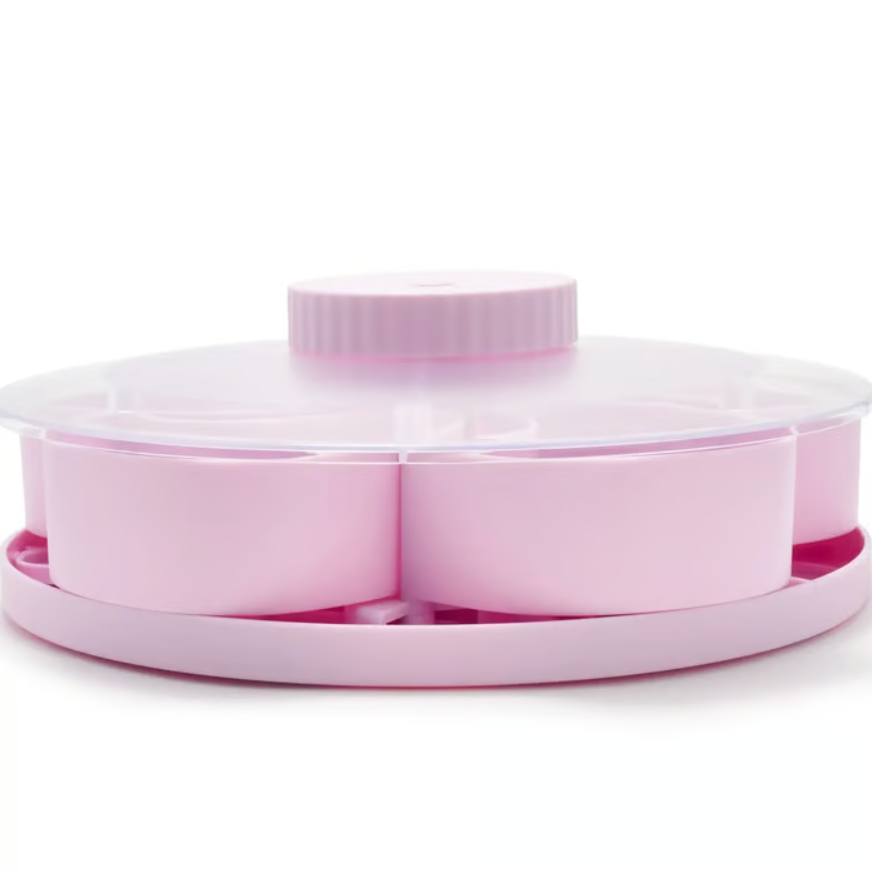 Rotating 5-Compartment Snack & Serving Tray