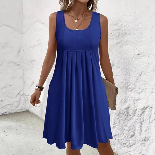 Women's Sleeveless Pleated Summer Dress