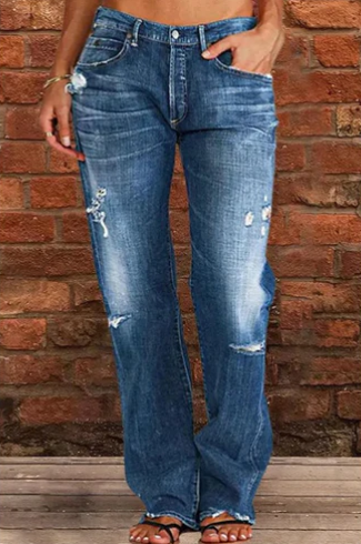 Women's Distressed Flare Jeans