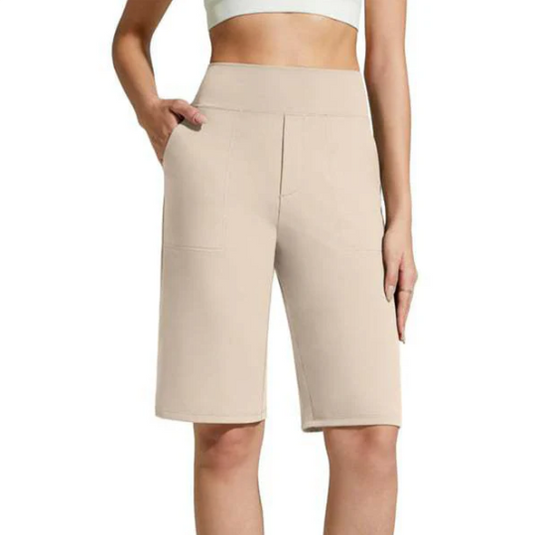 Women's High-Waisted Stretch Walking Shorts