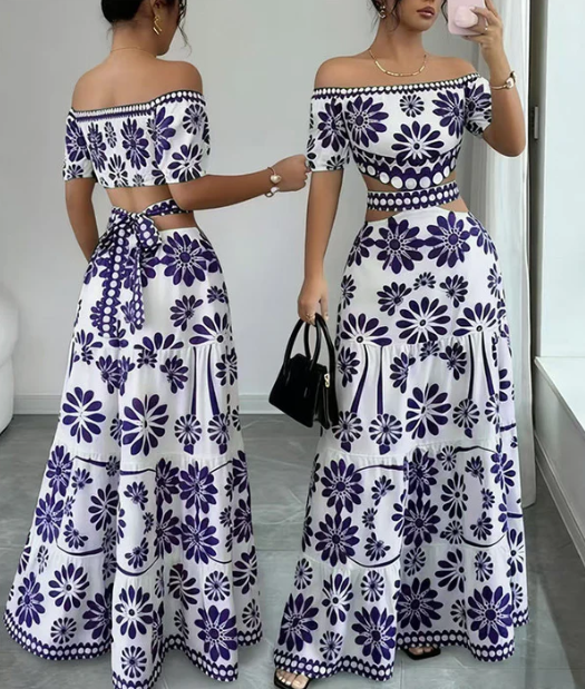 Off-the-Shoulder Daisy Maxi Dress