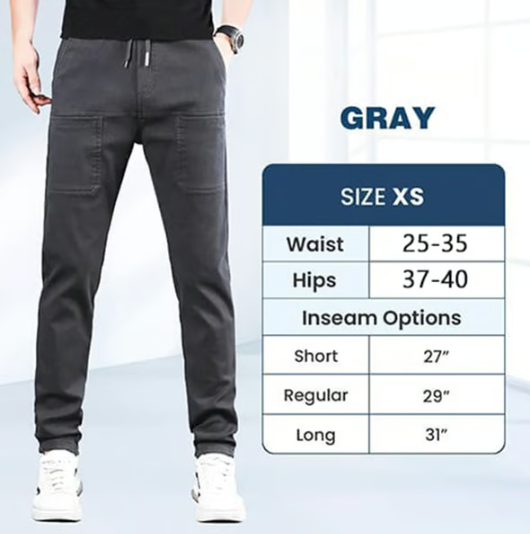 Men’s Stretch Fibre Multi Pocket Cargo Trousers