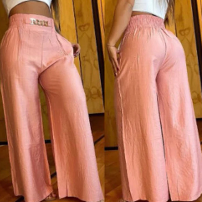 Women’s High-Waist Wide-Leg Trousers with Belt Detail