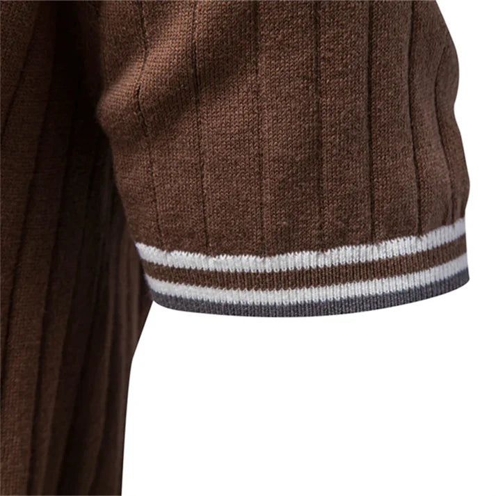 Men’s Ribbed Cotton Polo Shirt