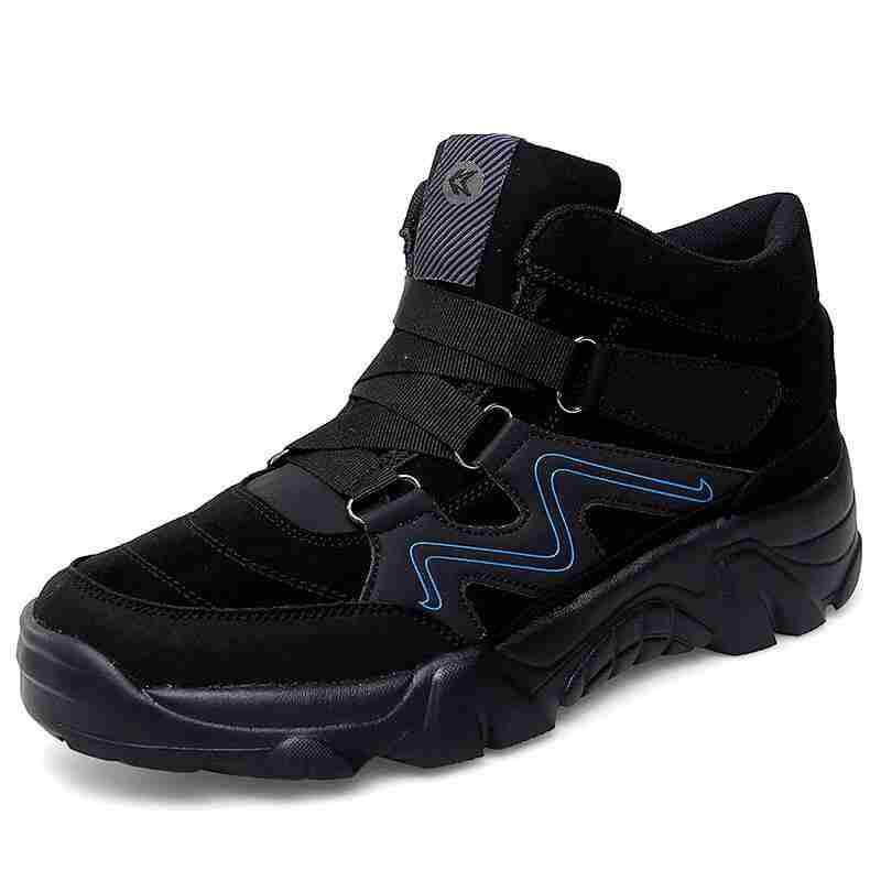 Men's Slip On Walking Sneakers Comfortable Hiking Fashion High Top Boots