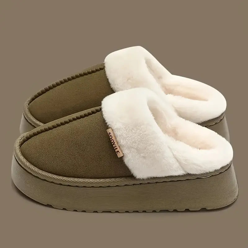 Women's Winter Slippers, Warm Fleece Lining, All-Season EVA Sole